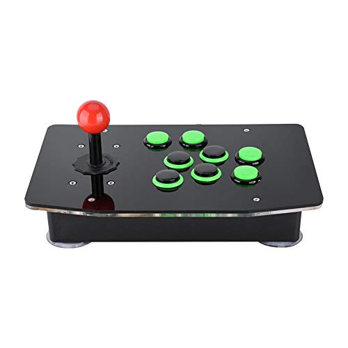 Kafuty Consola de Juegos Arcade USB, Consola de Juegos de Lucha, Joystick, Controlador sin demora para Juegos de computadora para PC, Juegos de 2 Jugadores compatibles, Plug and Play.