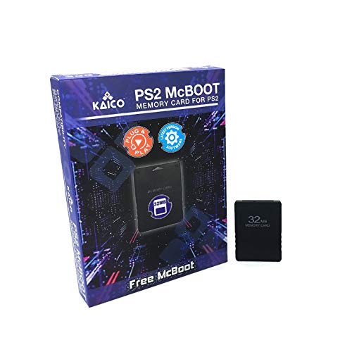 Kaico Free Mcboot 64MB PS2 Memory Card Running FMCB PS2 Mcboot 1.966 for Sony Playstation 2 - FMCB Free Mcboot Your PS2 - Plug and Play - Playstation 2 CFW McBoot 1.966