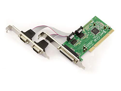 KALEA-INFORMATIQUE. Tarjeta controlador PCI 2 puertos serie COM RS232 DB9 + 1 port Paralelo LPT (DB25). High y Low Profile. ASIX MCS9865
