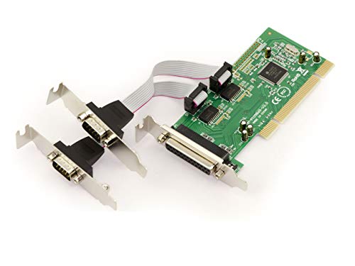 KALEA-INFORMATIQUE. Tarjeta controlador PCI 2 puertos serie COM RS232 DB9 + 1 port Paralelo LPT (DB25). High y Low Profile. ASIX MCS9865