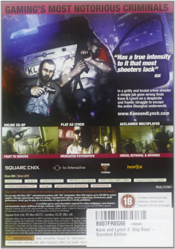 Kane and Lynch 2: Dog Days - Standard Edition [Importación italiana]