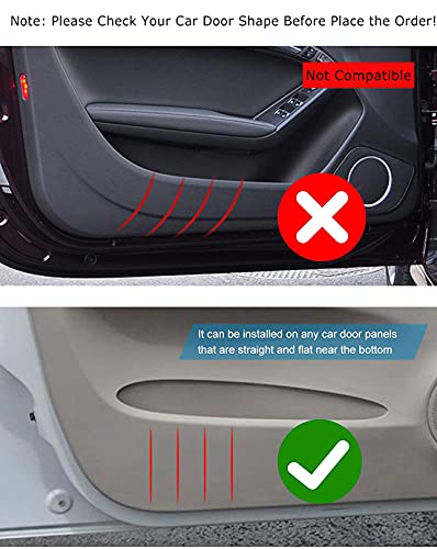 KAPROVER 4Piezas Personalizar Tu Logo Proyector para Coche LED Luz de puerta, Lámpara de bienvenida de coche Luz, No necesita taladro