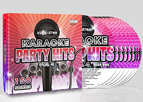 Karaoke Party Hits Vol 4 CDG CD+G Disc Set - 150 Songs on 8 Discs Including The Best Ever Karaoke Tracks Of All Time (Take That ,Beyonce, Beatles, Elton John, One Direction & much more
