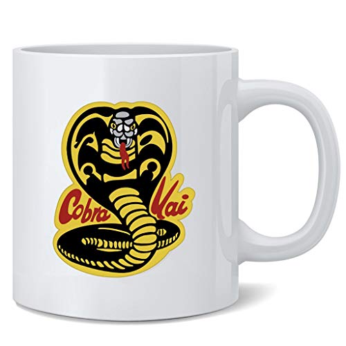 Karate Kid Cobra Kai Karate Dojo Taza de café de cerámica Taza de té Regalo divertido y novedoso 11 onzas