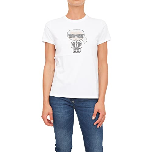 KARL LAGERFELD Mujer Camiseta Ikonik White M