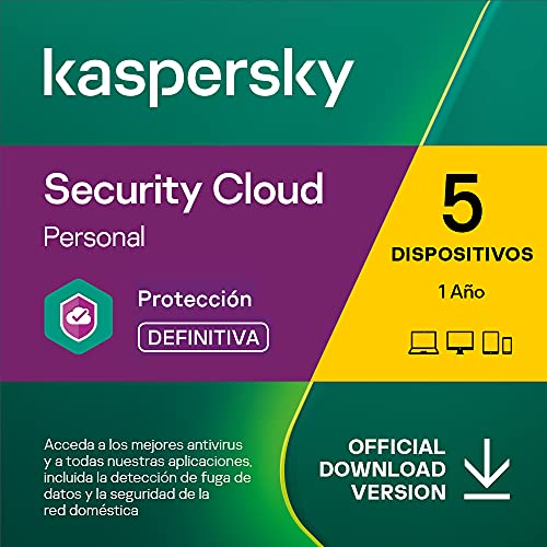 Kaspersky Security Cloud - Personal | 1 Cuenta de usario 5 Dispositivos | 1 Año | PC / Mac / Android | Código de activación vía correo electrónico