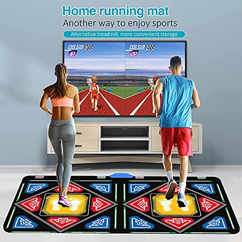 KAXIMON Alfombrilla de danza para niños, doble alfombrilla de danza para TV con puerto HDMI, equipada con receptor inalámbrico, Plug and Play, soporte para añadir tus propias canciones
