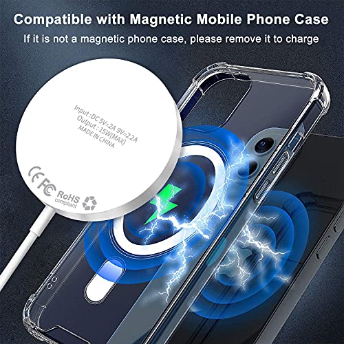 Kdely Cargador Inalámbrico Magnético Rápido, Qi Wireless Charger para iPhone 13/13 Pro/13 Pro Max/13 Mini/12/12 Pro/12 Pro Max/12 Mini (con Cable de Puerto 2 en 1 USB C y Sub A, 3,3 Pies)