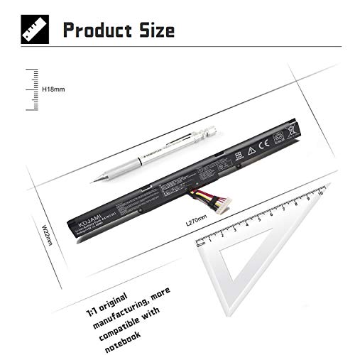 KDJAMI A41N1501 Batería para ASUS ROG GL752VW G752VW N552V N552VX GL752 N552 N752 Series Notebook 0B110-00360000 0B110-00360100 A41LK9H L41LK2H (4 Cells 15V 48Wh-1 año Garantía