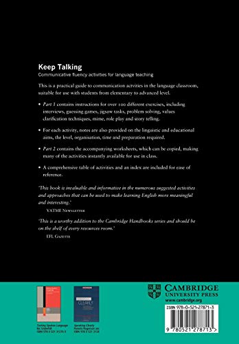 Keep Talking Paperback: Communicative Fluency Activities for Language Teaching (Cambridge Handbooks for Language Teachers)