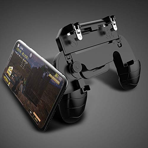 Kensd 2 Triggers Mobile regulador del Juego con Ventilador de refrigeración Compatiple for PUBG/COD Mobile/Fotnite [6 Finger Operación] L1R1 L2R2 Grip Controlador móvil Gamepad Joystick for iOS te
