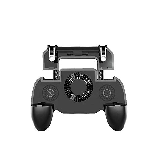 Kensd Alta sensibilidad del regulador del Juego móvil con Ventilador de refrigeración for Compatiple PUBG/DQO móvil/Fotnite [6 Dedo Operación] L1R1 L2R2 Funda del Mando móvil Joystick Gamepad for