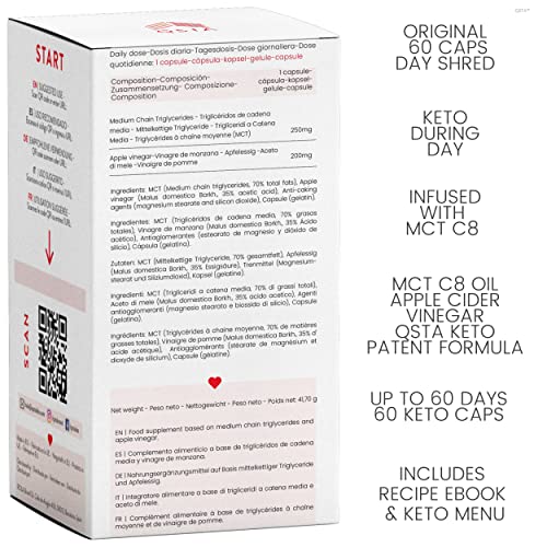 Keto Plus Actives (AM - 60 CAPS) - Keto Rapido DIA, Funciona Sin Deporte, Keto Light o Low-Carb, Sin Aditivos, 100% Natural + Ebook Recetas + Servicio de Personalización