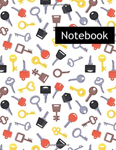 Keys With Color Key Open Lock Door : College Ruled Notebook & 2020 Planner: Lined notebook Gift, 120 Pages, 8.5x11, Soft Cover, Matte Finish
