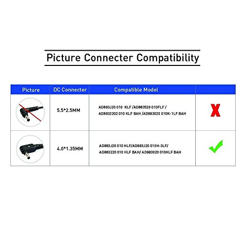 KFD 65W Adaptador Alimentador Cargador para ASUS VivoBook Flip TP201SA TP201S E410MA E410M Zenbook UX305UA UX330UA UX42A VivoBook 14 X413FA X413JA K413FA K413FP K413J X413F X553M X553MA 19V 3,42A