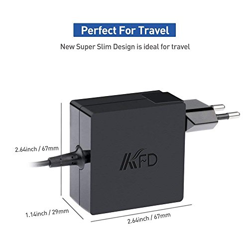 KFD 65W Adaptador Alimentador Cargador para ASUS VivoBook Flip TP201SA TP201S E410MA E410M Zenbook UX305UA UX330UA UX42A VivoBook 14 X413FA X413JA K413FA K413FP K413J X413F X553M X553MA 19V 3,42A