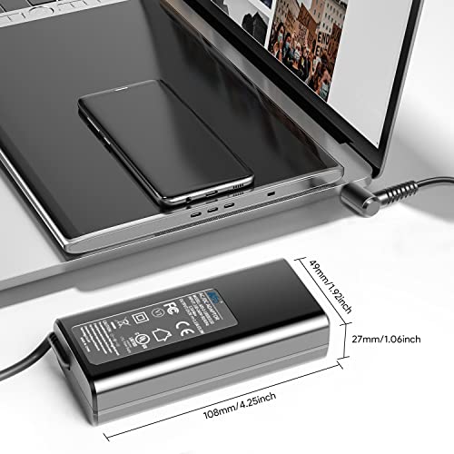 KFD 65W Adaptador Cargador Cable de alimentación para HP EliteBook 840 850 820 830 G3 G4 G5 G6 G7 ‎240 250 G8 ProBook 640 650 G2 450 430 440 470 G3 G5 G4 G6 G7 15s-fq2037ns 15s-fq2038ns 19,5V 3,33A