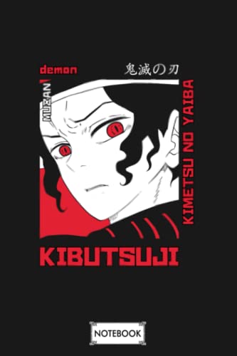 Kibutsuji Kimetsu No Yaiba Demon Notebook: Lined College Ruled Paper,6x9 120 Pages,journal,matte Finish Cover,diary,planner