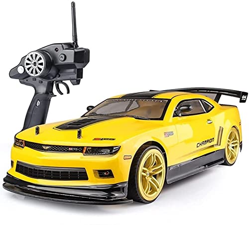Kikioo RC Drift Racing Cars, 1/10 Scale Competitive Remote Control Race Cars, 2.4GHz 4WD con Faros RC Street Off Road Fast Hobby Grade RC Drifting Trucks Regalo para Adultos y niños