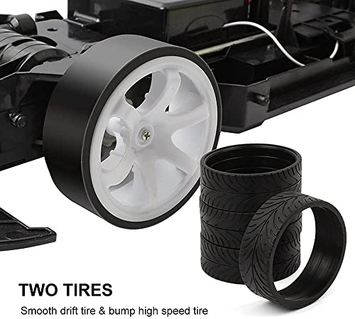 Kikioo RC Drift Racing Cars, 1/10 Scale Competitive Remote Control Race Cars, 2.4GHz 4WD con Faros RC Street Off Road Fast Hobby Grade RC Drifting Trucks Regalo para Adultos y niños