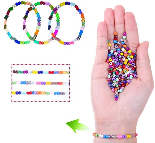 Killow Cuentas de Colores 2mm Mini Cuentas y Abalorios Cristal para DIY Pulseras Collares Bisutería (24 Colores)