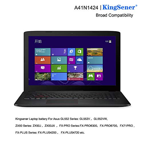 KingSener A41N1424 Batería para portátil Asus (ROG) GL552VW DH71 DH74 GL552JX GL552 GL552V GL552VX GL552J GL552JW 48Wh