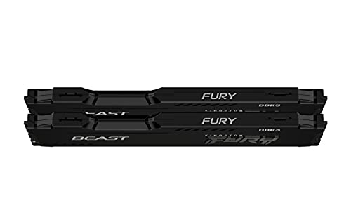 Kingston FURY Beast Negro 8GB (2x4GB) 1866MHz DDR3 CL10 Memoria para Ordenadores de sobremesa Kit de 2 KF318C10BBK2/8