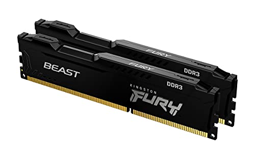 Kingston FURY Beast Negro 8GB (2x4GB) 1866MHz DDR3 CL10 Memoria para Ordenadores de sobremesa Kit de 2 KF318C10BBK2/8