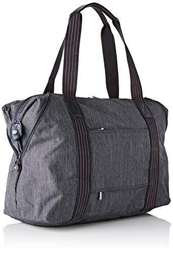 Kipling ART M Bolsa de tela y playa, 58 cm, 26 litros, Azul (Active Denim)