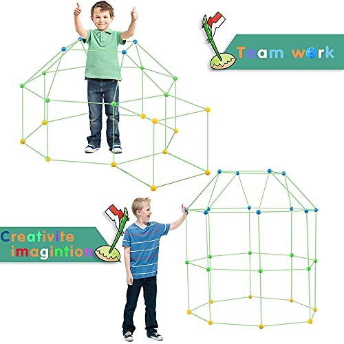 Kit de construcción Fort para niños 72 bolas 102 palos Forts Builder regalo creativo Fort Toy Juguetes de aprendizaje Magic Forts House