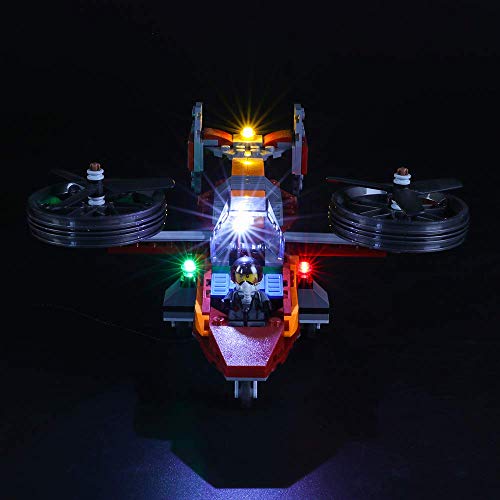 Kit de iluminación LED para City Sky Police Diamond Heist - Compatible con el modelo de bloques de construcción Lego 60209 - No incluye el juego Lego