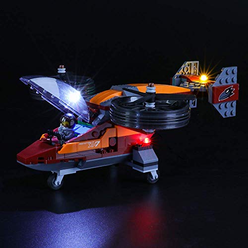 Kit de iluminación LED para City Sky Police Diamond Heist - Compatible con el modelo de bloques de construcción Lego 60209 - No incluye el juego Lego