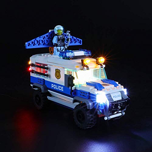 Kit de iluminación LED para City Sky Police Diamond Heist - Compatible con el modelo de bloques de construcción Lego 60209 - No incluye el juego Lego