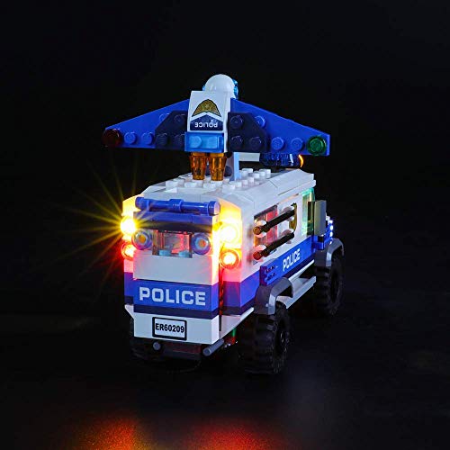 Kit de iluminación LED para City Sky Police Diamond Heist - Compatible con el modelo de bloques de construcción Lego 60209 - No incluye el juego Lego