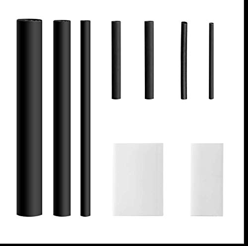 Kit de tubo termorretráctil, Eventronic 310Pcs 3: 1 Tubo termorretráctil forrado con adhesivo de doble pared con 7 tamaños, 2 colores (negro, blanco)