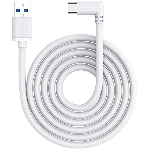 KIWI design Oculus Link Cable de 10 Pies (3 Metros), Quest Link Cable de Transferencia de Datos de Alta Velocidad Cable USB C Compatible con Oculus Quest / Quest 2 a una PC para Juegos, Gris Claro