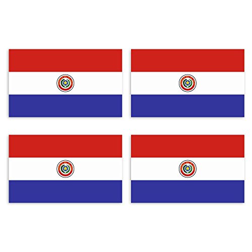 Kiwistar - Pegatina para coche (4,5 x 2,7 cm), diseño de Paraguay