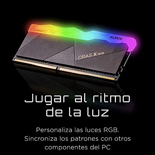 KLEVV CRAS X RGB Kit de 16GB (8GB x2) 3200MHz Memoria para Gamers DDR4-RAM XMP 2.0 Overclocking de Alto Rendimiento