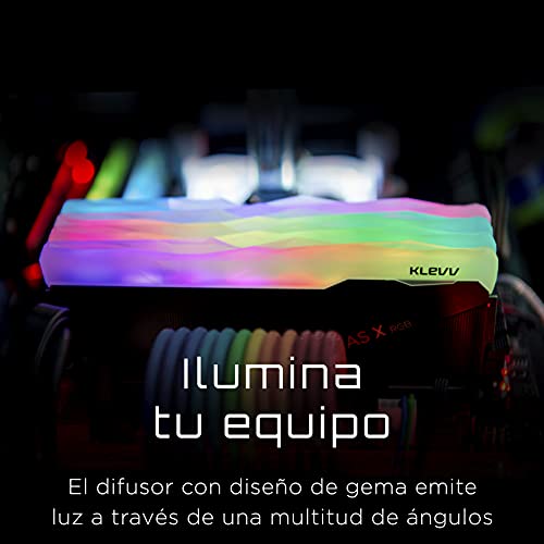KLEVV CRAS X RGB Kit de 16GB (8GB x2) 3200MHz Memoria para Gamers DDR4-RAM XMP 2.0 Overclocking de Alto Rendimiento