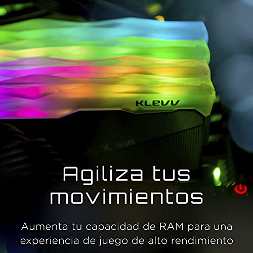 KLEVV CRAS X RGB Kit de 16GB (8GB x2) 3200MHz Memoria para Gamers DDR4-RAM XMP 2.0 Overclocking de Alto Rendimiento