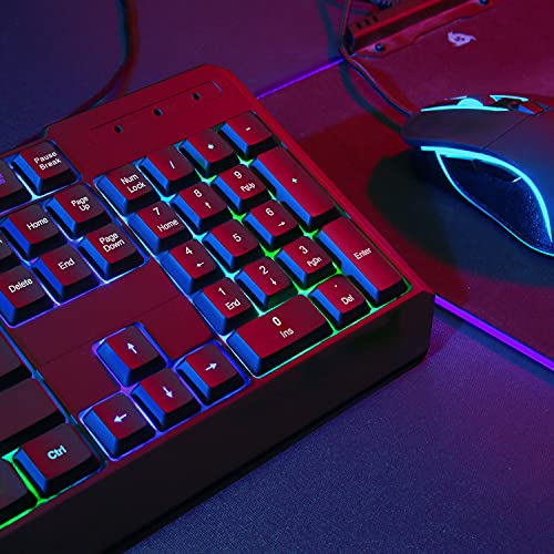 KLIM Chroma Teclado Gaming en English USB – Alto Desempeño – Retroiluminación a Color Estilo Gaming – Teclado para Juegos PC, PS4, Windows, Mac - Nueva Versión