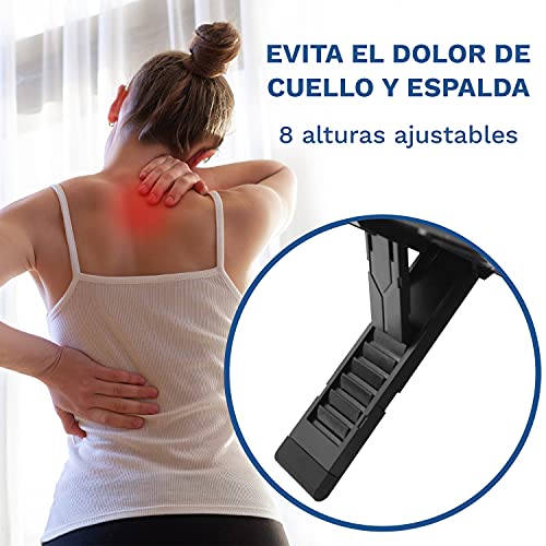 KLIM Cyclone - Base de Refrigeración para Portátil + Potente Refrigerador Portátil con 5 Ventiladores para Ordenador Gaming + Varias inclinaciones + Soporte Estable + Blanca [Nueva Versión 2022]