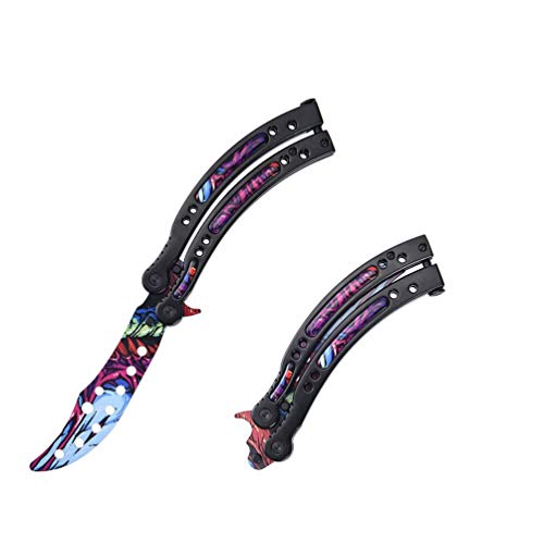 KNIFER CSGO Cuchillo de Hoja de Acero Inoxidable de la práctica de formación unsharpened tamaño estandar Genial combinacion de Colores (IDA)