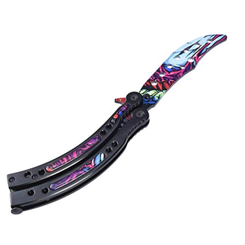 KNIFER CSGO Cuchillo de Hoja de Acero Inoxidable de la práctica de formación unsharpened tamaño estandar Genial combinacion de Colores (IDA)