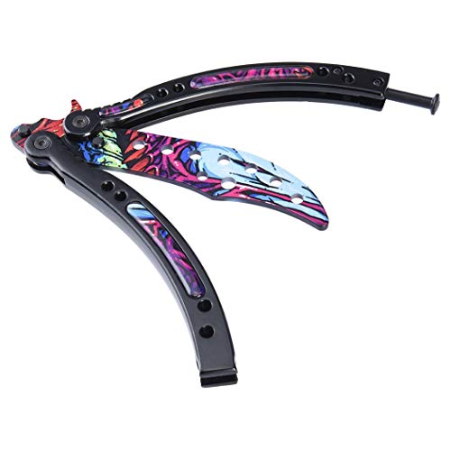 KNIFER CSGO Cuchillo de Hoja de Acero Inoxidable de la práctica de formación unsharpened tamaño estandar Genial combinacion de Colores (IDA)