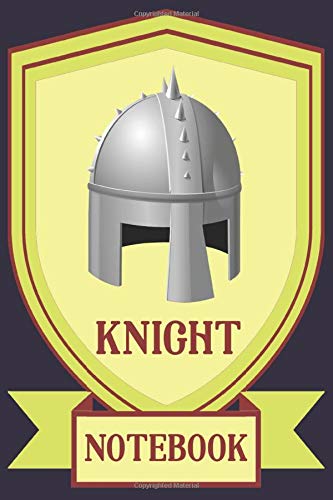 Knight Notebook - Helmet - Frame - Purple - Yellow - College Ruled