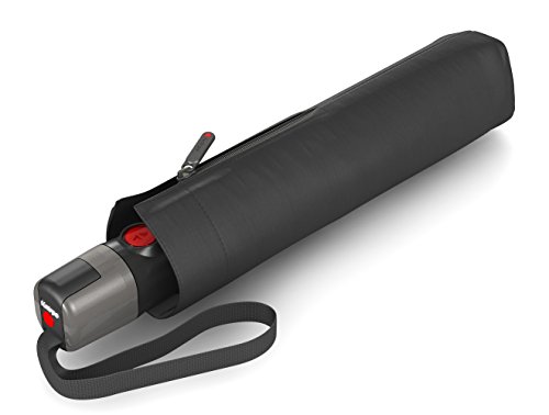 Knirps T.300 Large Duomatic Paraguas Plegable, 32 cm, Negro (Black)