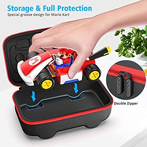 knowledgi Funda compatible con interruptor Mario Kart Live, protección funda portátil de viaje funda cámara funda protectora 4 en 1 accesorios Kit para Nintendo Switch