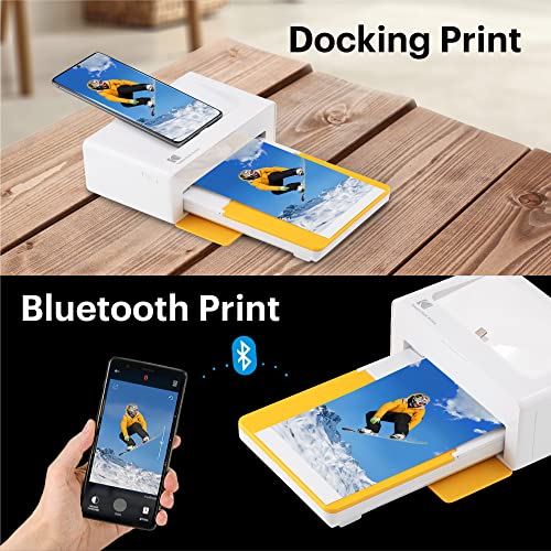 Kodak PD460 Dock Plus, Impresora Fotos movil 10X15Cm, con 90 Hojas para Fotos, Impresora Bluetooth, Cable USB-C Y Lightning, Impresora para Móvil Portátil Smartphone, iOS Y Android