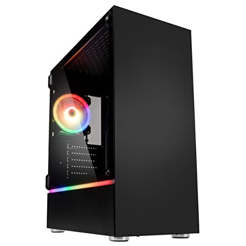 Kolink Bastion RGB Midi-Tower - Caja de PC con Ventana Lateral - Negro